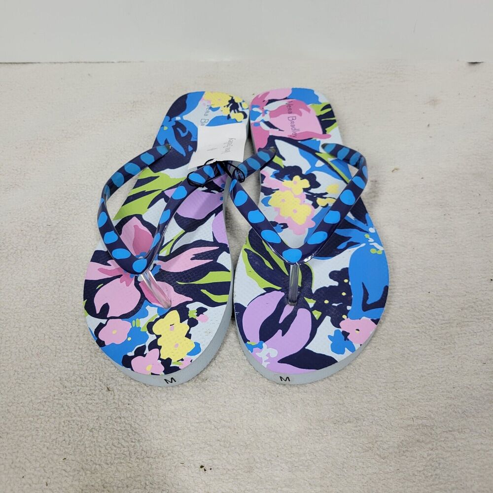 Vera Bradley Sandals Flip Flops Marian Size 8 M Womens Shoes Tropical Beach Pool - Picture 3 of 12